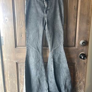 Rock & Roll Cowgirl Dark Gray Flare Jeans